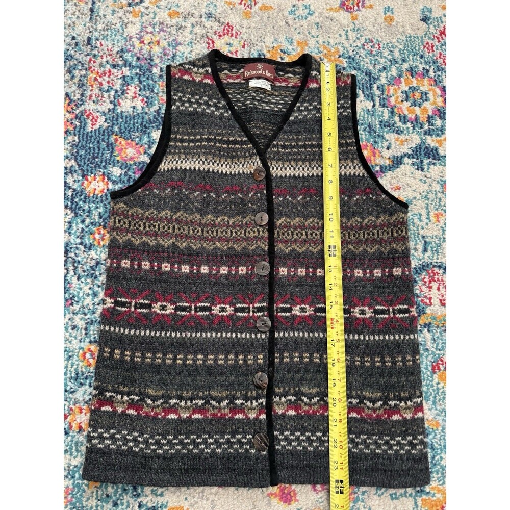 Vintage Redwood & Ross 100% Wool Sweater Vest Size Small‎ - Picture 5 of 7